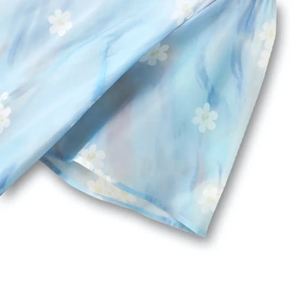 Plusock Floral Mesh Flutter Sleeve Midi Dress - image 5