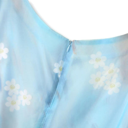 Plusock Floral Mesh Flutter Sleeve Midi Dress - image 4