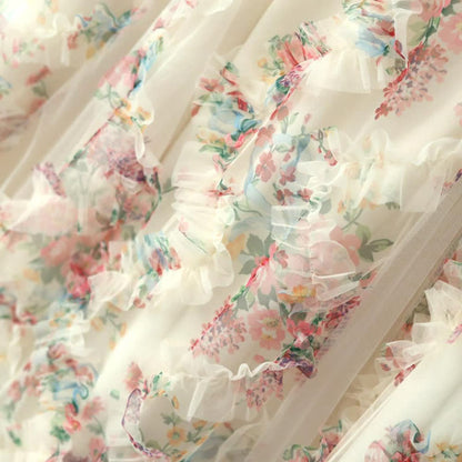 Plusock Romantic Floral Ruffle Sleeve Midi Dress - image 4