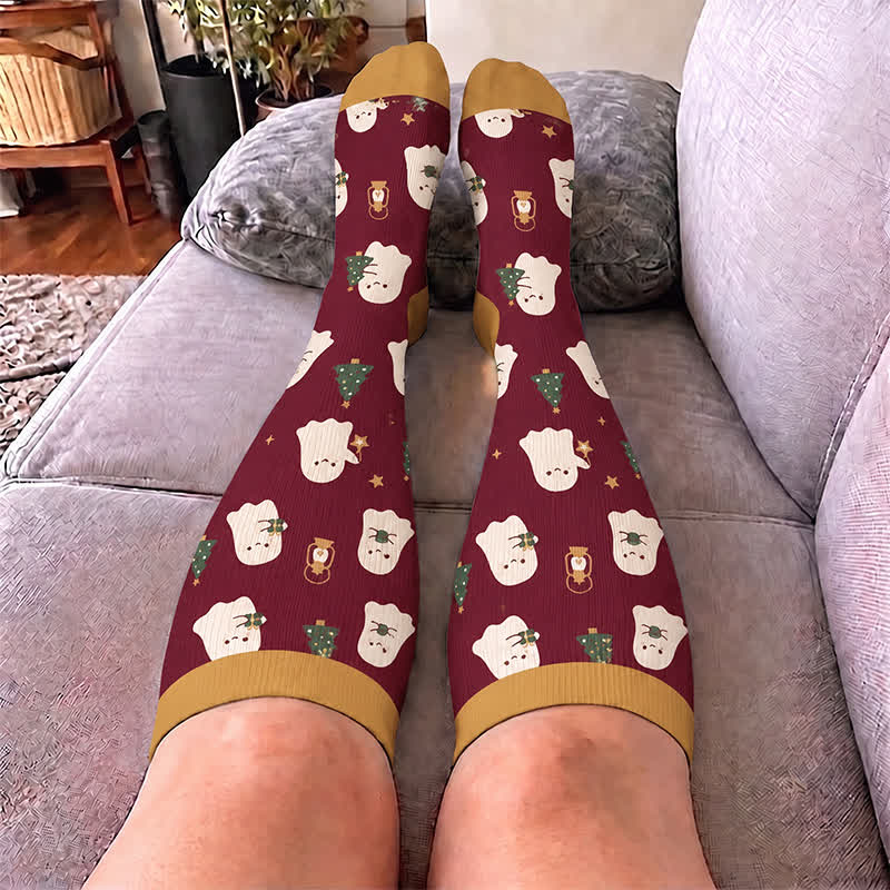 Plusock Plus Size Ghost Turtle Holiday Tv Compression Socks - image 2