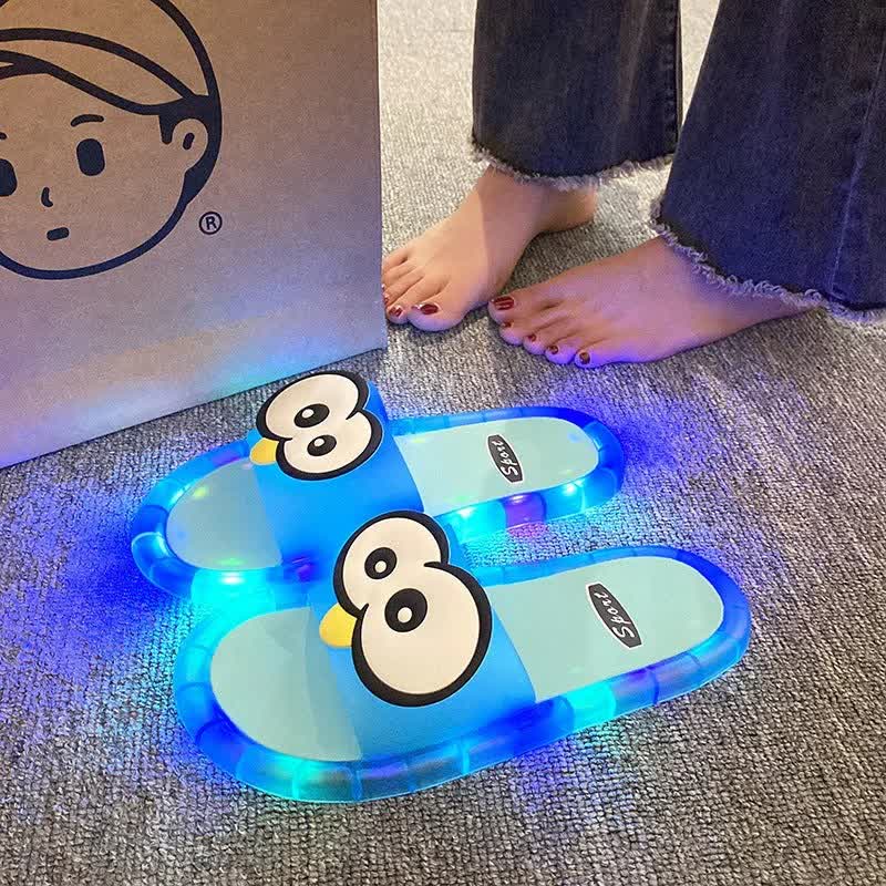 Plusock Light Up Jelly Slides - Blue - Kids EU34–35(3–3.5) - image 1