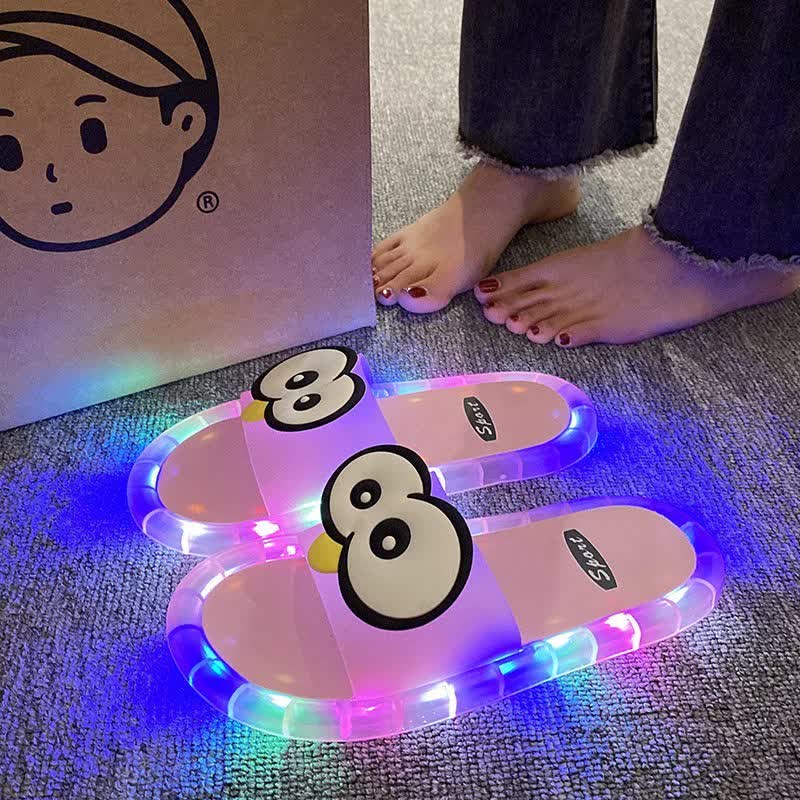 Plusock Light Up Jelly Slides - Pink - Kids EU34–35(3–3.5) - image 2