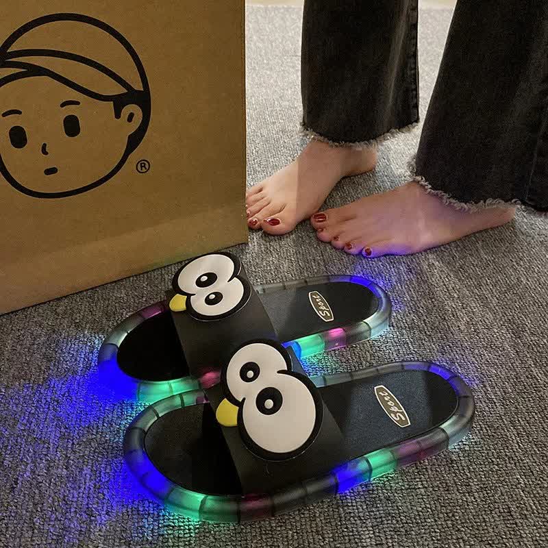 Plusock Light Up Jelly Slides - Black - Kids EU34–35(3–3.5) - image 3