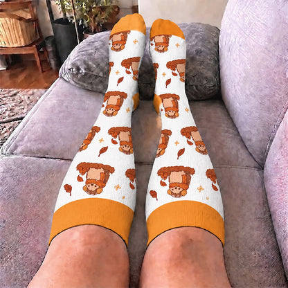 Plusock Plus Size Cozy Fall Animals Compression Socks - image 2