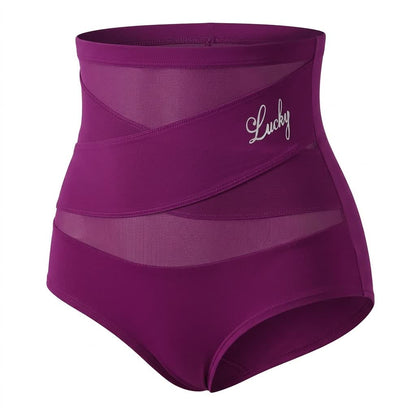 Plusock High Waist Sculpting Mesh Panty(2 Packs) - Dark Purple - 5XL - image 9