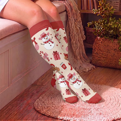 Plusock Plus Size Gingerbread Snowman Compression Socks - image 3