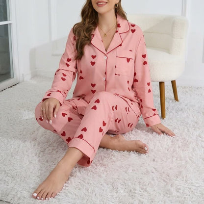 Plusock Heart Print Satin Pajama Set - image 9