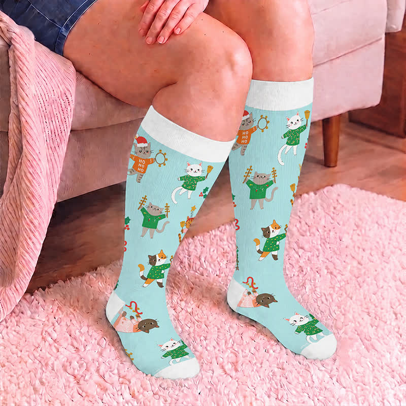 Plusock Plus Size Christmas Animal Compression Socks - image 3