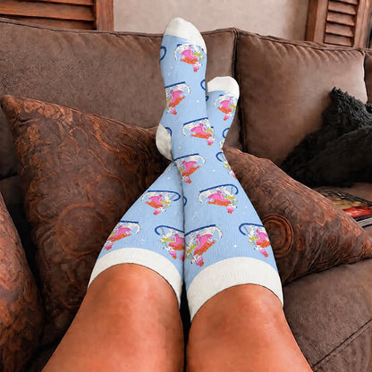Plusock Plus Size Christmas Animal Compression Socks - image 2