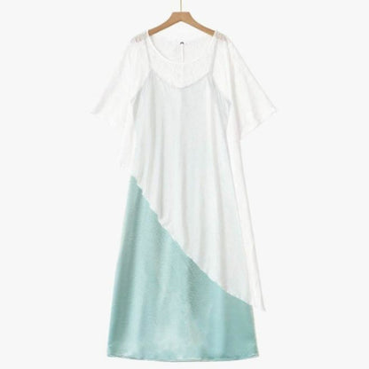 Plusock Airy Asymmetric Maxi Dress Set - 2Pcs Set - 6XL - image 0