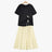 Plusock Plus Size Drawstring Top and Flowy Skirt Set - 2Pcs Set - 6XL - image 0