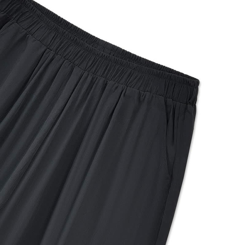 Plusock Plus Size Black Tie Waist Shirt and Wide Leg Pants Set - image 5