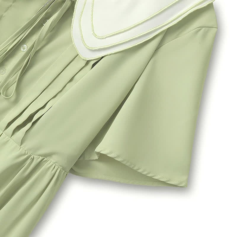 Plusock Sweet Peter Pan Collar Midi Dress - image 4