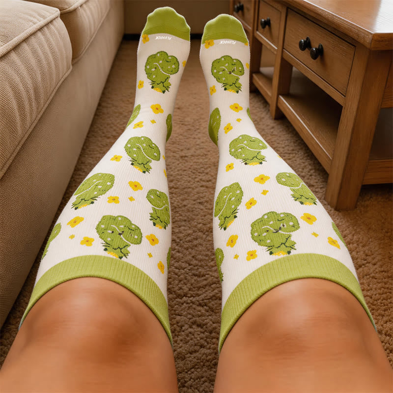 Plusock Plus Size Cheetah Cat Cow Compression Socks - image 2
