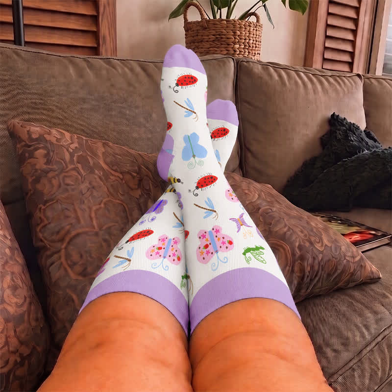 Plusock Plus Size Nature Animal Print Compression Socks - image 2