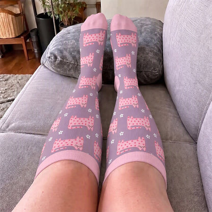 Plusock Plus Size Nature Animal Print Compression Socks - image 1