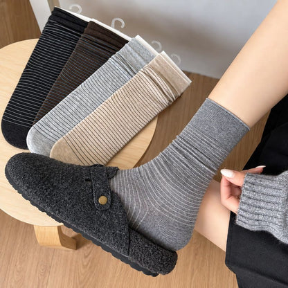 Plusock Cotton Ribbed Quarter Socks (4 Pairs) - image 4