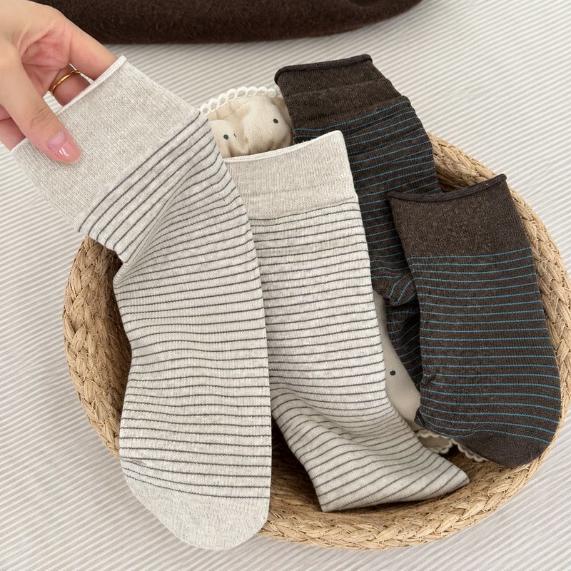 Plusock Cotton Ribbed Quarter Socks (4 Pairs) - image 8