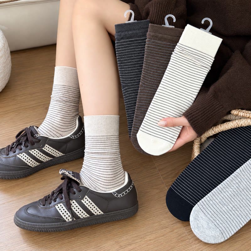Plusock Cotton Ribbed Quarter Socks (4 Pairs) - image 5