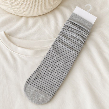 Plusock Cotton Ribbed Quarter Socks (4 Pairs) - Light Gray - EU36-40(US3-7) - image 10