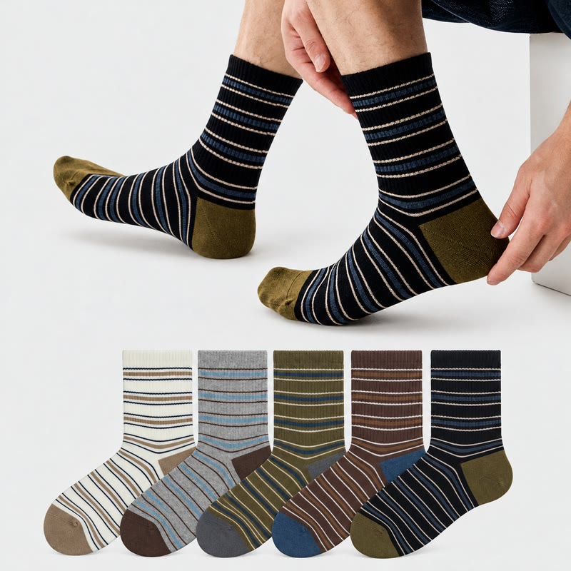 Plusock Vintage Striped Quarter Socks (2 Pairs) - image 0