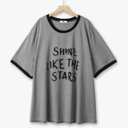 Plusock Shine Like the Stars Tee and Printed Skirt Set - Blouse - 6XL - image 1
