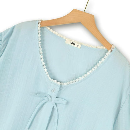 Plusock Plus Size Bow Lace Blouse - image 1