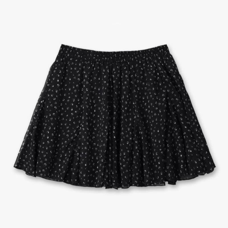 Plusock Plus Size Black Ditsy High Waist Skirt Set - Skirt - 6XL - image 2