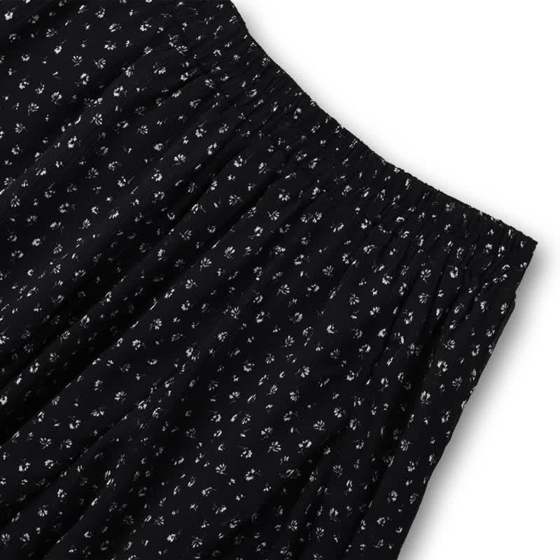 Plusock Plus Size Black Ditsy High Waist Skirt Set - image 6