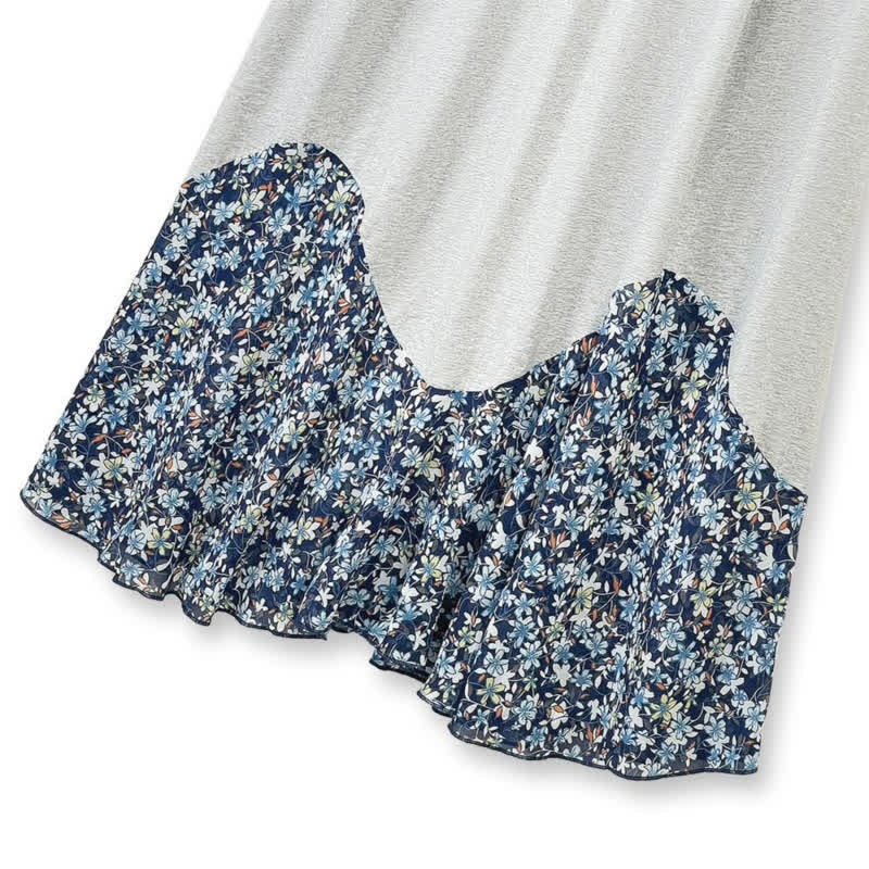 Plusock Casual Floral Patchwork Midi Dress - image 4