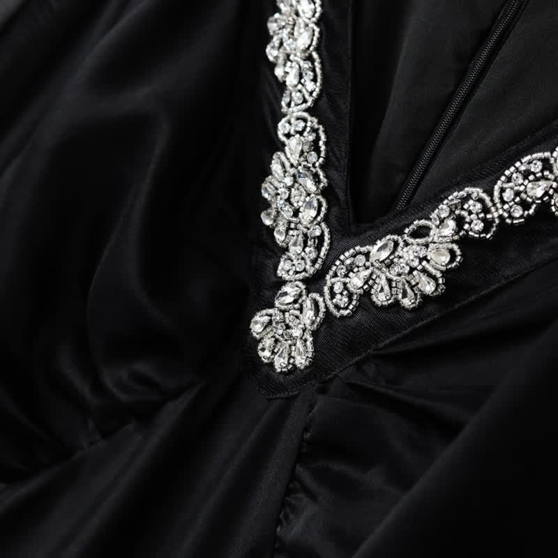 Plusock Embroidered V Neck Maxi Dress - image 4
