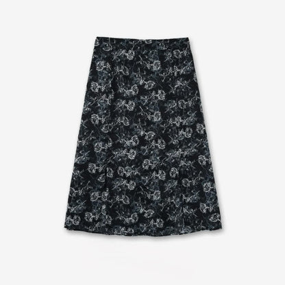 Plusock Plus-Size Black Floral Two-Piece Skirt Set - Midi Skirt - 6XL - image 2