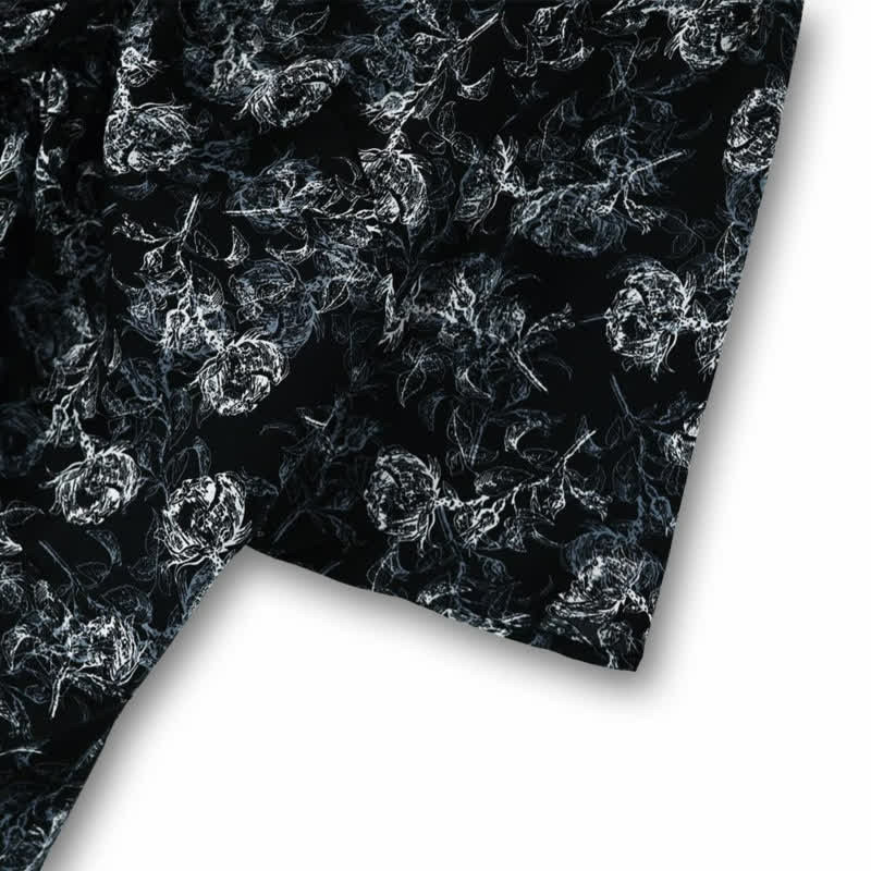 Plusock Plus-Size Black Floral Two-Piece Skirt Set - image 7