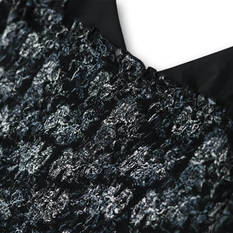Plusock Plus-Size Black Floral Two-Piece Skirt Set - image 4