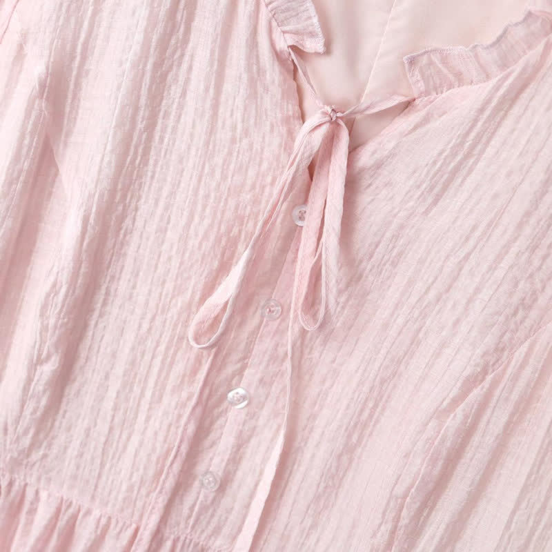 Plusock Plus Size Ruffle Tie Midi Dress - image 2
