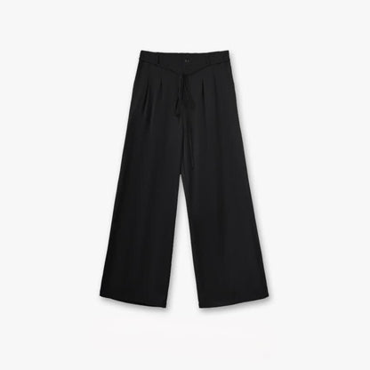 Plusock Black Drawstring Wide Leg Pants - Black - 6XL - image 0