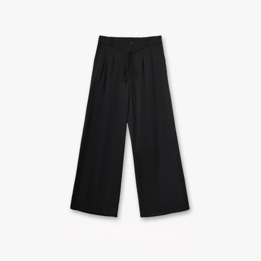 Plusock Black Drawstring Wide Leg Pants - Black - 6XL - image 0