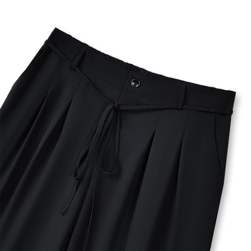 Plusock Black Drawstring Wide Leg Pants - image 1