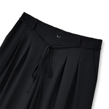 Plusock Black Drawstring Wide Leg Pants - image 1