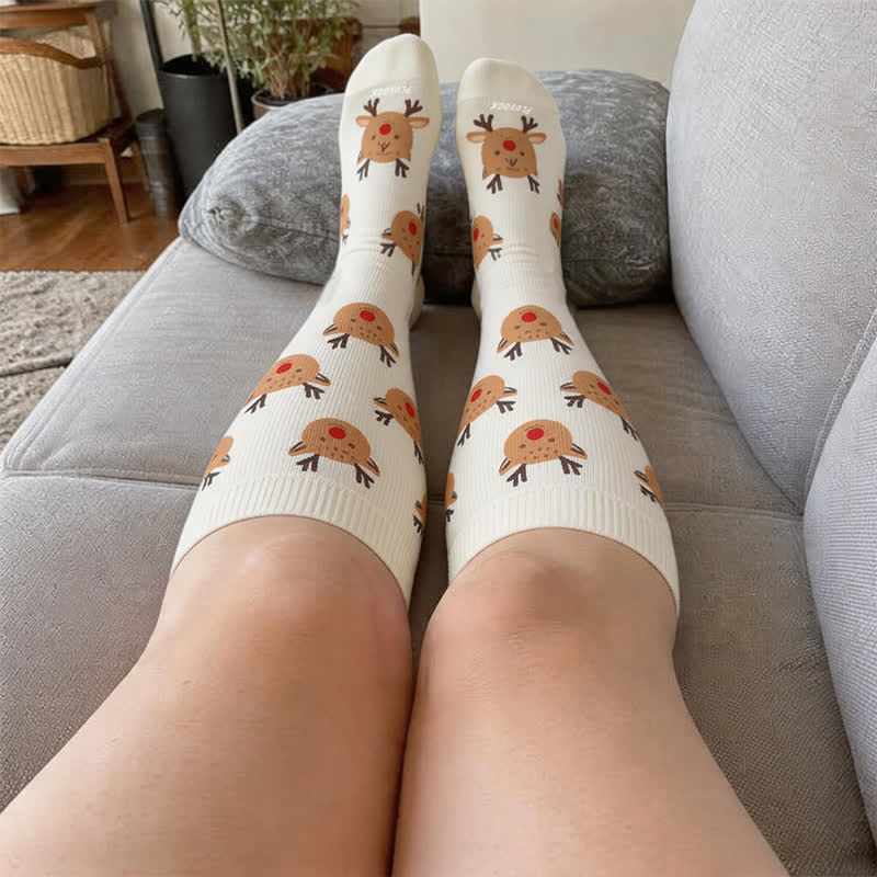 Plusock Plus Size Christmas Characters Compression Socks - image 1