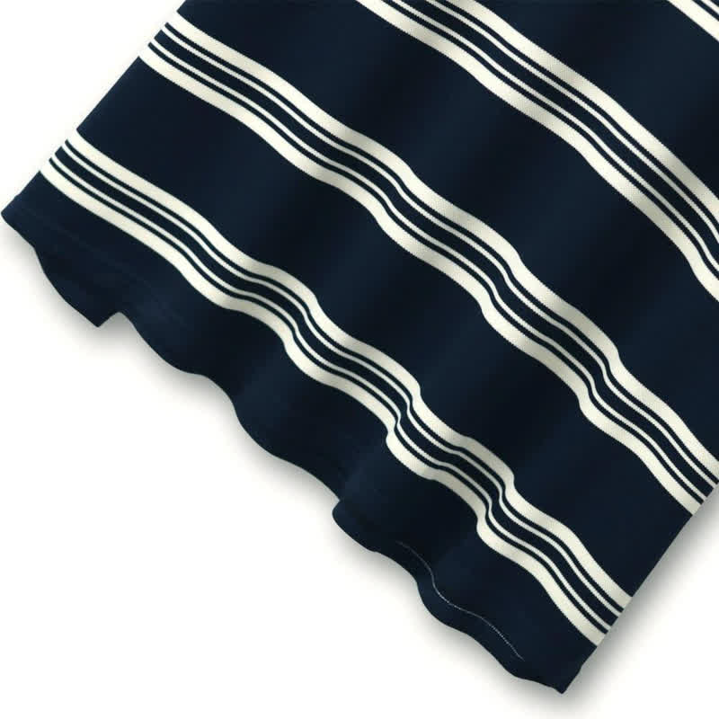 Plusock Contrast Stripe V-Neck Casual Comfort Blouse - image 4