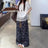 Plusock Plus Size Lace Hem Top and Navy Floral Pants Set - 2Pcs Set - 6XL - image 0