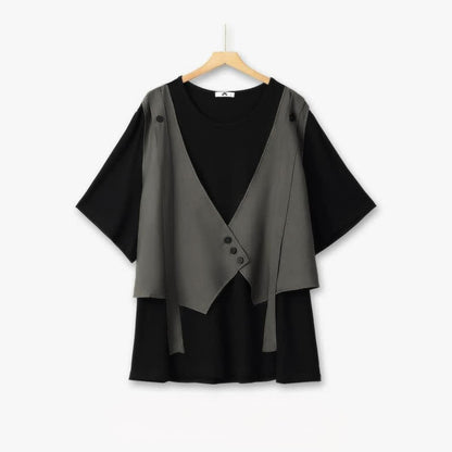 Plusock Casual Layered V Neck Two Piece Pant Set - image 1