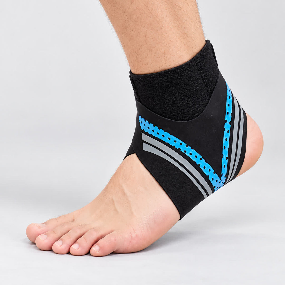 Plusock Breathable Knit Compression Ankle Brace - Blue - One Size - image 2