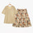 Plusock Plus Size Vintage Floral Two Piece Skirt Set - 2Pcs Set - 6XL - image 0