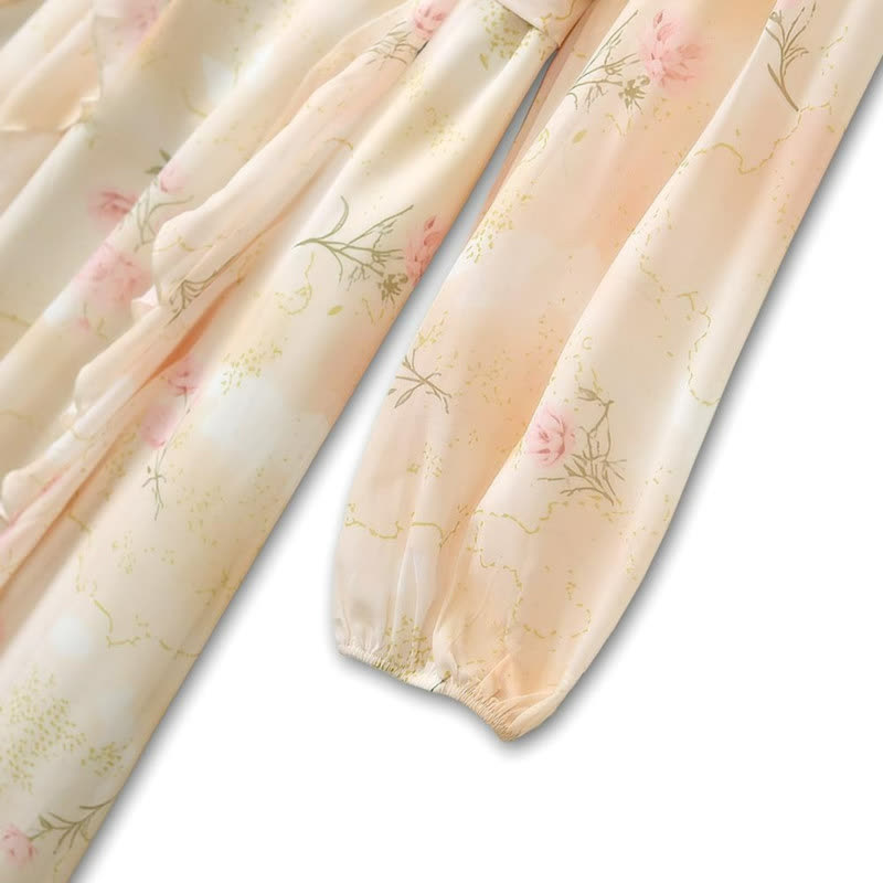 Plusock Romantic Floral Wrap Maxi Dress - image 3
