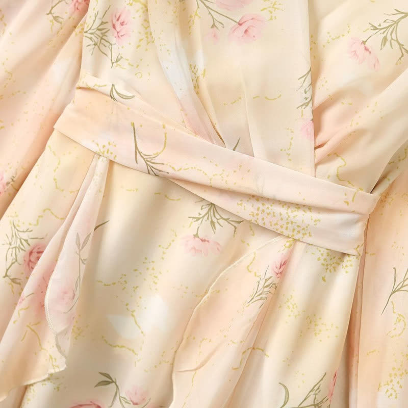 Plusock Romantic Floral Wrap Maxi Dress - image 1