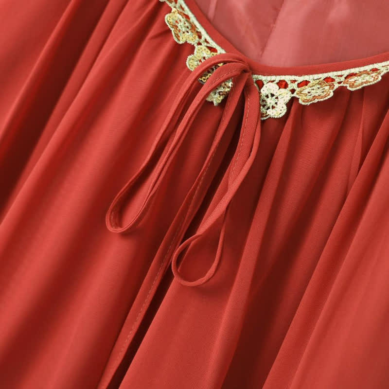 Plusock Boho Lace Trim Maxi Dress - image 4