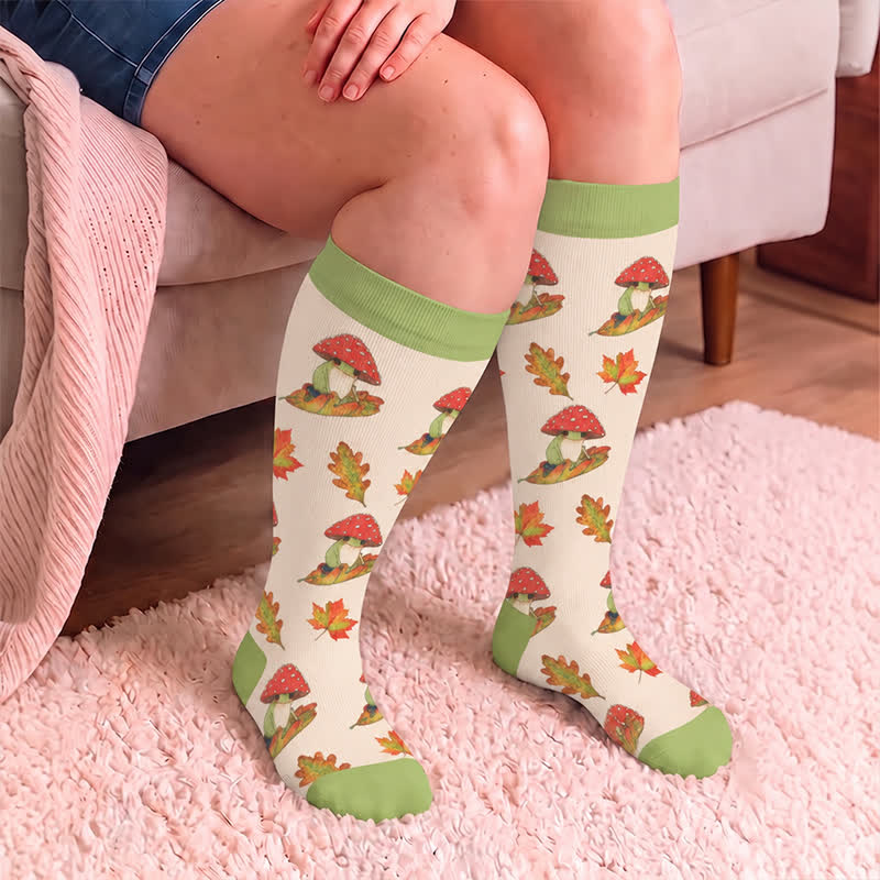 Plusock Plus Size Autumn Cat Frog Compression Socks - image 2