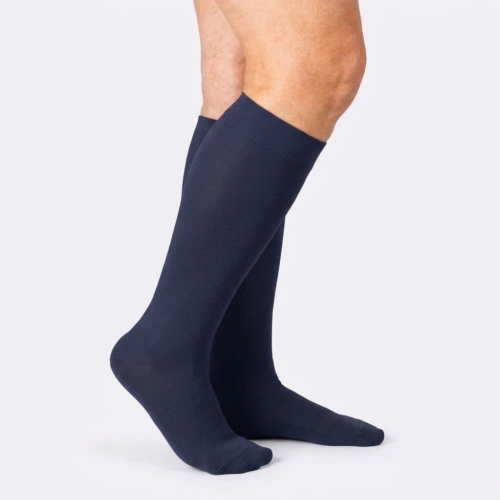 Plusock Plus Size Navy Blue Bamboo Compression Socks - image 2